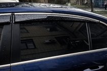 Volkswagen Passat B6 2006–2012 Vindavvisare med kromlist (4 st, Sunplex Chrome) foto 2