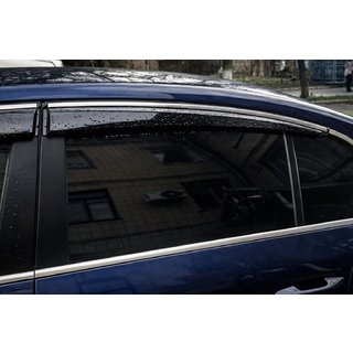 Vindavvisare med kromlist (4 st, Sunplex Chrome) Volkswagen Passat B6 2006–2012 foto 2