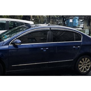 Vindavvisare med kromlist (4 st, Sunplex Chrome) Volkswagen Passat B6 2006–2012 foto 3