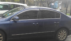 Volkswagen Passat B7 2012–2015 Vindavvisare för sidorutor med kromlist SD (4 st, EU, Sunplex Chrome) foto 1