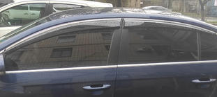 Volkswagen Passat B7 2012–2015 Vindavvisare för sidorutor med kromlist SD (4 st, EU, Sunplex Chrome) foto 4