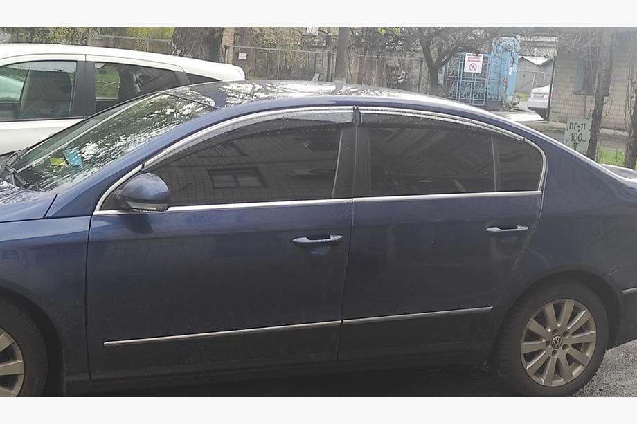 Volkswagen Passat B7 2012–2015 Vindavvisare för sidorutor med kromlist SD (4 st, EU, Sunplex Chrome) Image