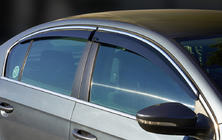 Volkswagen Passat B8 2015–2023 Vindavvisare för sidorutor med kromlist SD (4 st., Sunplex Chrome) foto 1