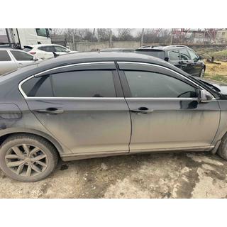 Vindavvisare för sidorutor med kromlist SD (4 st., Sunplex Chrome) Volkswagen Passat B8 2015–2023 foto 3