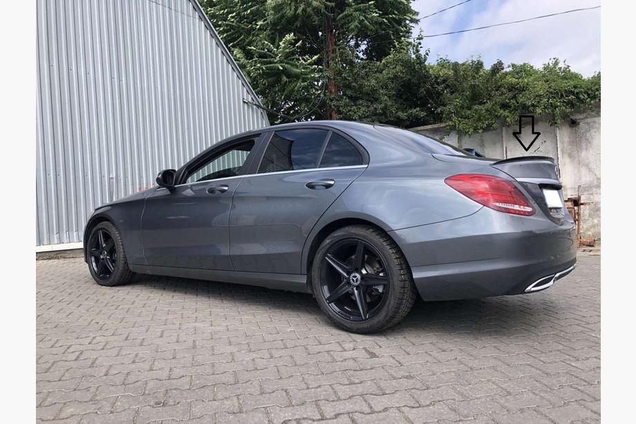 Mercedes C-class W205 2014–2021 Läppspoiler LIP (Sunplex, svart) (125,9 cm x 6 cm) Foto 3