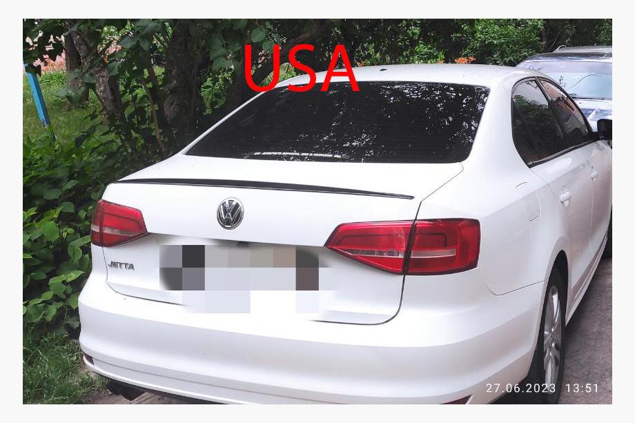 Volkswagen Jetta 2011–2018 LIP-spoiler (Sunplex, svart) (115,8 cm x 6,3 cm) Foto 2