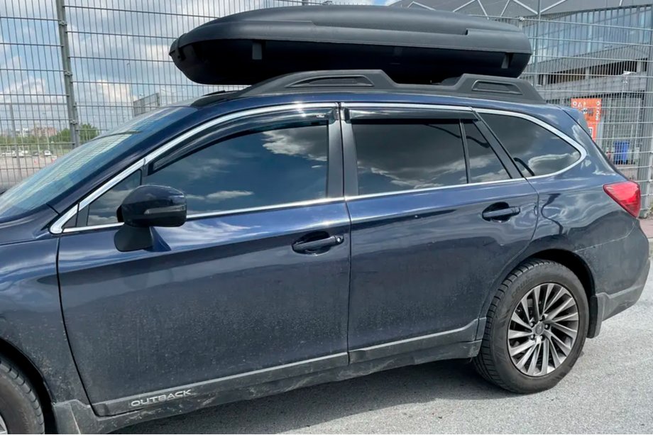 Subaru Legacy 2014–2019 Vindavvisare till sidorutor med kromlist (4 st, HIC) Image