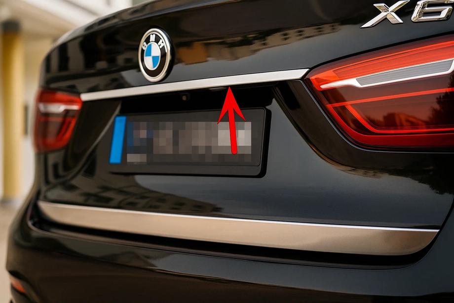 BMW X6 F16 2014–2019 Kromlist ovanför registreringsskylten Image