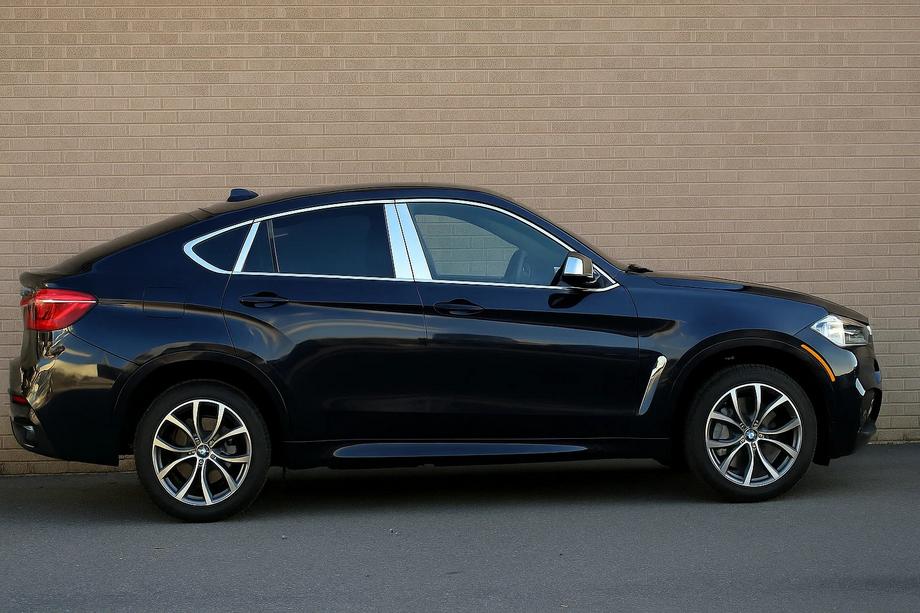 BMW X6 F16 2014–2019 Kromade fönsterlister sats (18 st) Image