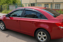 Chevrolet Cruze 2009–2015 Vindavvisare med kromlist SD (4 st, ABM) foto 1