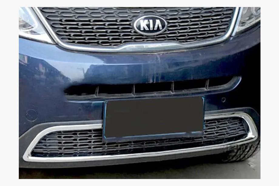 Kia Sorento II XM 2009–2014 Kromskydd för främre stötfångare Libao (2013+) Image
