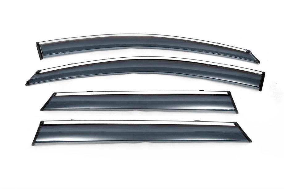 Nissan Qashqai 2014–2021 Vindavvisare för fönster med kromlist (4 st, Libao) Foto 2