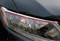 Nissan X-trail T32/Rogue 2014–2021 Krom strålkastarramar Libao 2014-2016 (2 st, plast) foto 1