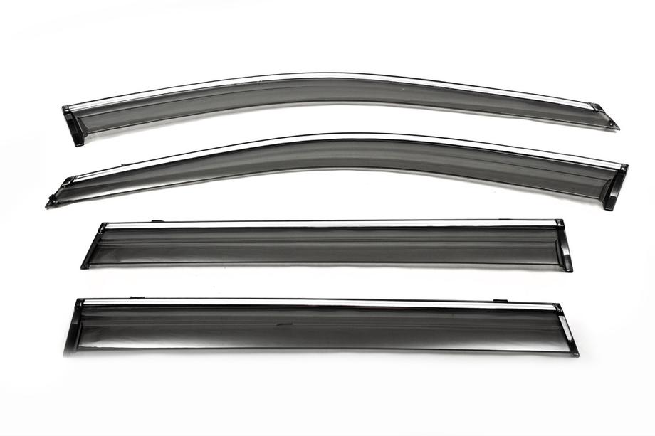 Subaru Outback 2009–2014 Vindavvisare för fönster med kromlist (4 st, Libao) Image