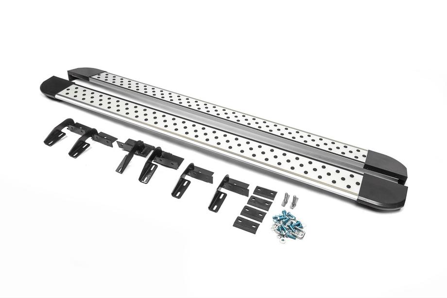 Toyota Rav 4 2006–2013 OEM V1 sidosteg för LONG (2 st, aluminium) Image