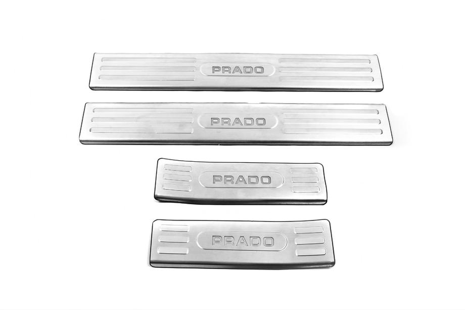 Toyota Land Cruiser Prado 150 2009–2023 Invändiga instegslister i rostfritt stål V1 (4 st) Image