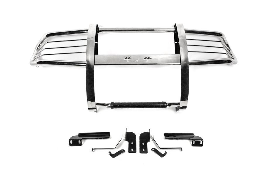 Toyota Land Cruiser 100 1998–2007 WINBO bullbar med skydd (rostfritt stål) Image