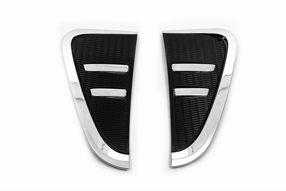 BMW X5 F15 2013–2018 Krom/svarta kåpor för skärmventiler (2 st) Image