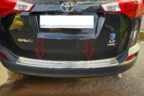 Toyota Rav 4 2013–2018 Bakluckekantlist Libao V1 (2013-2016, rostfritt stål) foto 1