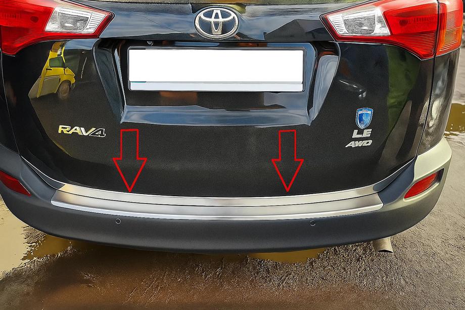 Toyota Rav 4 2013–2018 Bakluckekantlist Libao V1 (2013-2016, rostfritt stål) Image