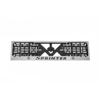 Kromad registreringsskyltsram (1 st, rostfritt stål) Mercedes Sprinter W906 2006–2018