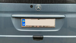 Mercedes Vito W639 2004–2014 Kromad registreringsskyltsram (1 st, rostfritt stål) foto 2