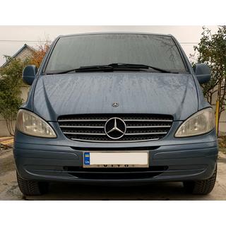 Kromad registreringsskyltsram (1 st, rostfritt stål) Mercedes Vito W639 2004–2014 foto 1