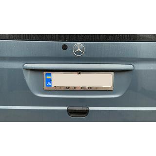 Kromad registreringsskyltsram (1 st, rostfritt stål) Mercedes Vito W639 2004–2014 foto 2