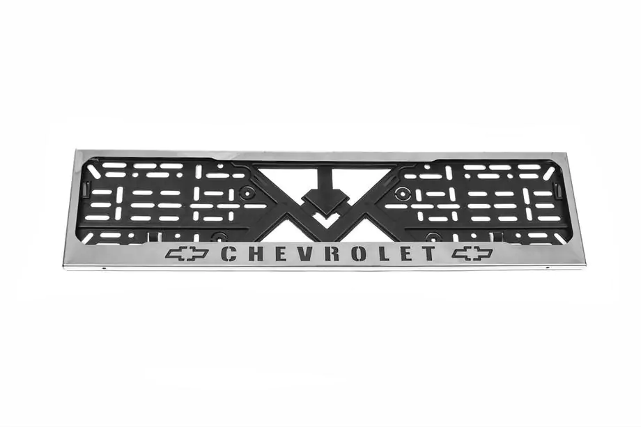Chevrolet Förkromad registreringsskyltsram Chevrolet (1 st, rostfritt stål) Image