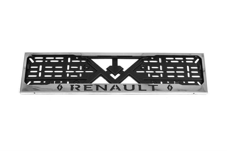 Renault Kromad registreringsskyltsram Renault (1 st, rostfritt stål) Foto 1