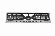 Daewoo Förkromad registreringsskyltsram Daewoo (1 st, rostfritt stål) foto 1