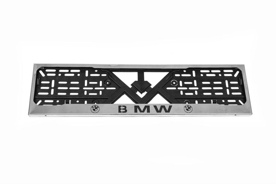 BMW Kromad registreringsskyltsram BMW (1 st, rostfritt stål) Foto 1