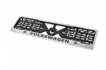 Volkswagen Förkromad registreringsskyltshållare Volkswagen (1 st, rostfritt stål) foto 1