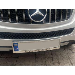 Kromad registreringsskyltsram Mercedes (1 st, rostfritt stål) foto 4