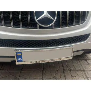 Kromad registreringsskyltsram Mercedes (1 st, rostfritt stål) foto 4