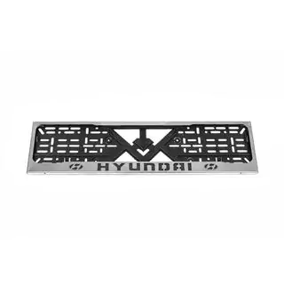 Kromad registreringsskyltsram Hyundai (1 st, rostfritt stål) foto 2