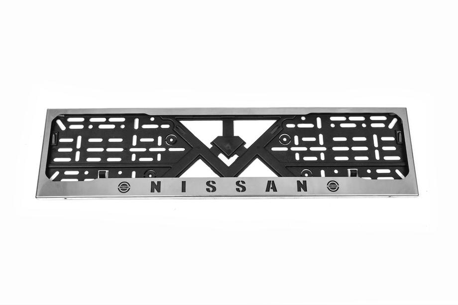 Nissan Förkromad registreringsskyltsram Nissan (1 st, rostfritt stål) Foto 2