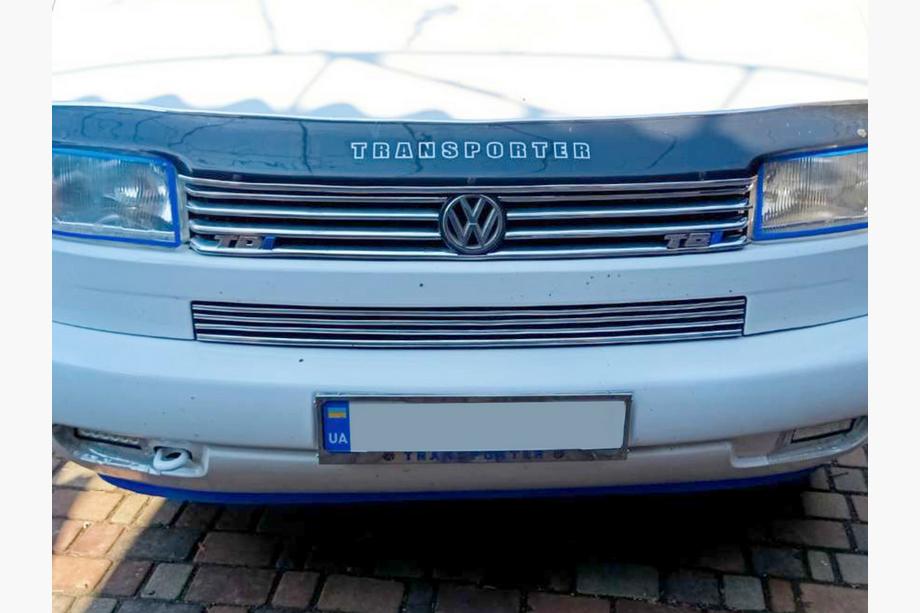 Volkswagen T4 Transporter 1990–2003 Förkromad registreringsskyltsram Transporter (1 st, rostfritt stål) Image
