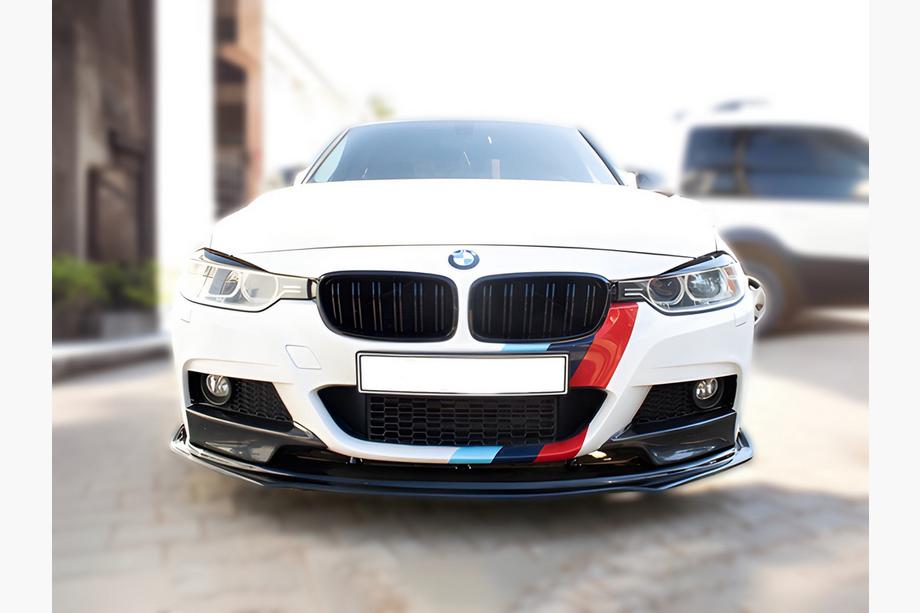 BMW 3-serien F30/F31 2012–2019 EuroCap frontläpp (svart, för M-Performance) Image