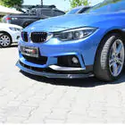 BMW 4-serie F32/F33/F36 2012–2020 Frontspoilerläpp till M-Sport (svart) foto 2