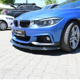 Frontspoilerläpp till M-Sport (svart) BMW 4-serie F32/F33/F36 2012–2020 foto 2
