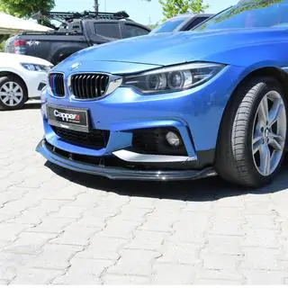 Frontspoilerläpp till M-Sport (svart) BMW 4-serie F32/F33/F36 2012–2020 foto 2