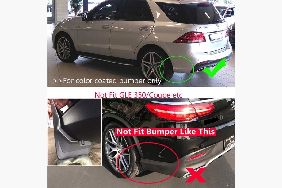 Mercedes GLE/ML class W166 2011–2018 Bakre stänkskydd för GLE W166 (stötfångare i bilens färg) Foto 2