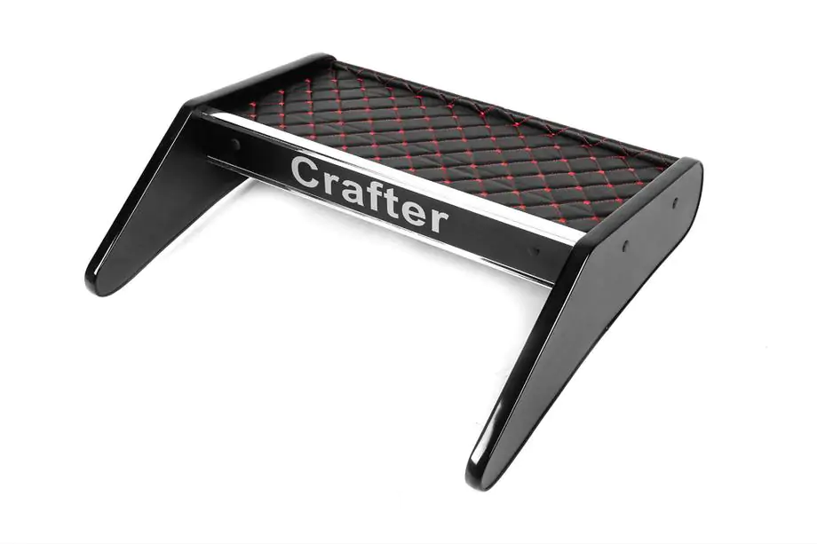 Volkswagen Crafter 2006–2016 Instrumentbrädshylla (svart med röd söm) Foto 1