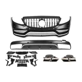 Bodykit med diffuser V1 (AMG C63-designs 2014-2018) Mercedes C-class W205 2014–2021 foto 1