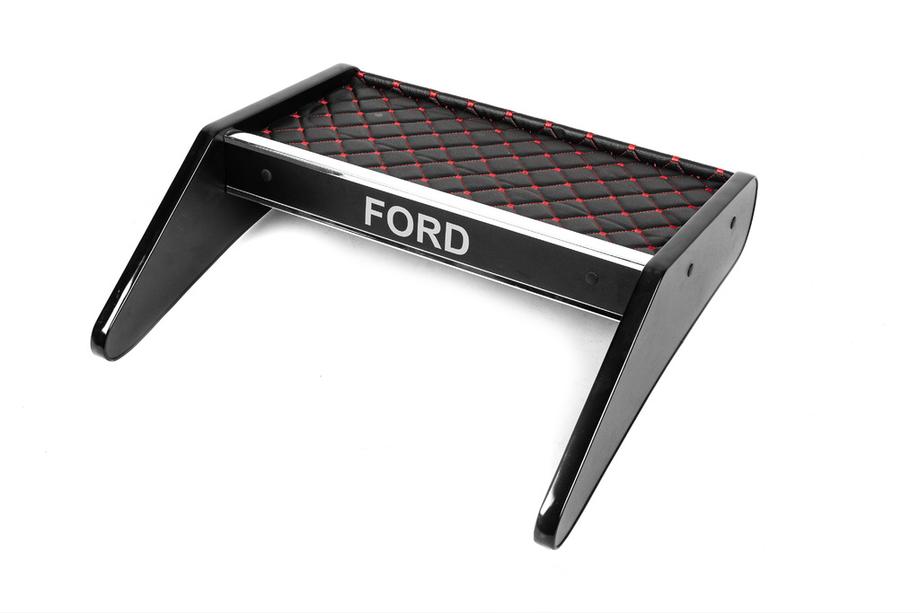 Ford Transit 2000–2014 Instrumentbrädshylla (svart med röd söm) Image