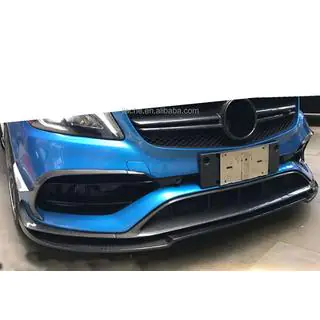 Frontläppspoiler (för AMG-Line / A45 AMG HB 2016-2018, svart) foto 3