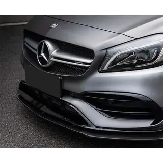 Frontläppspoiler (för AMG-Line / A45 AMG HB 2016-2018, svart) foto 2