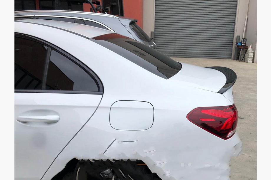 Mercedes A-class W177 2018– LIP-spoiler (1234 Upgrade, svart) Image