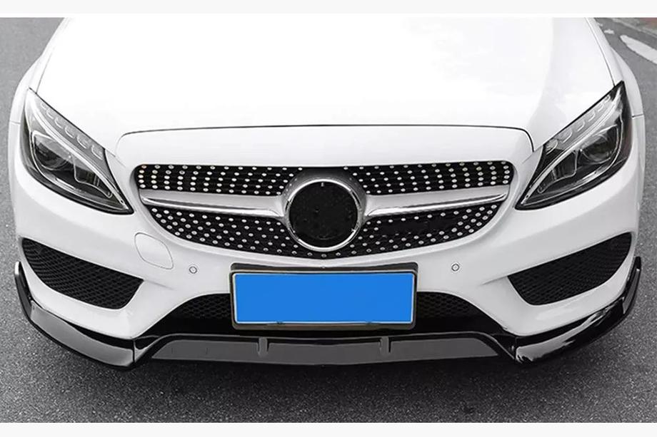 Mercedes C-class W205 2014–2021 Frontläpp V2 1234 Upgrade (svart, 2014-2018) Image
